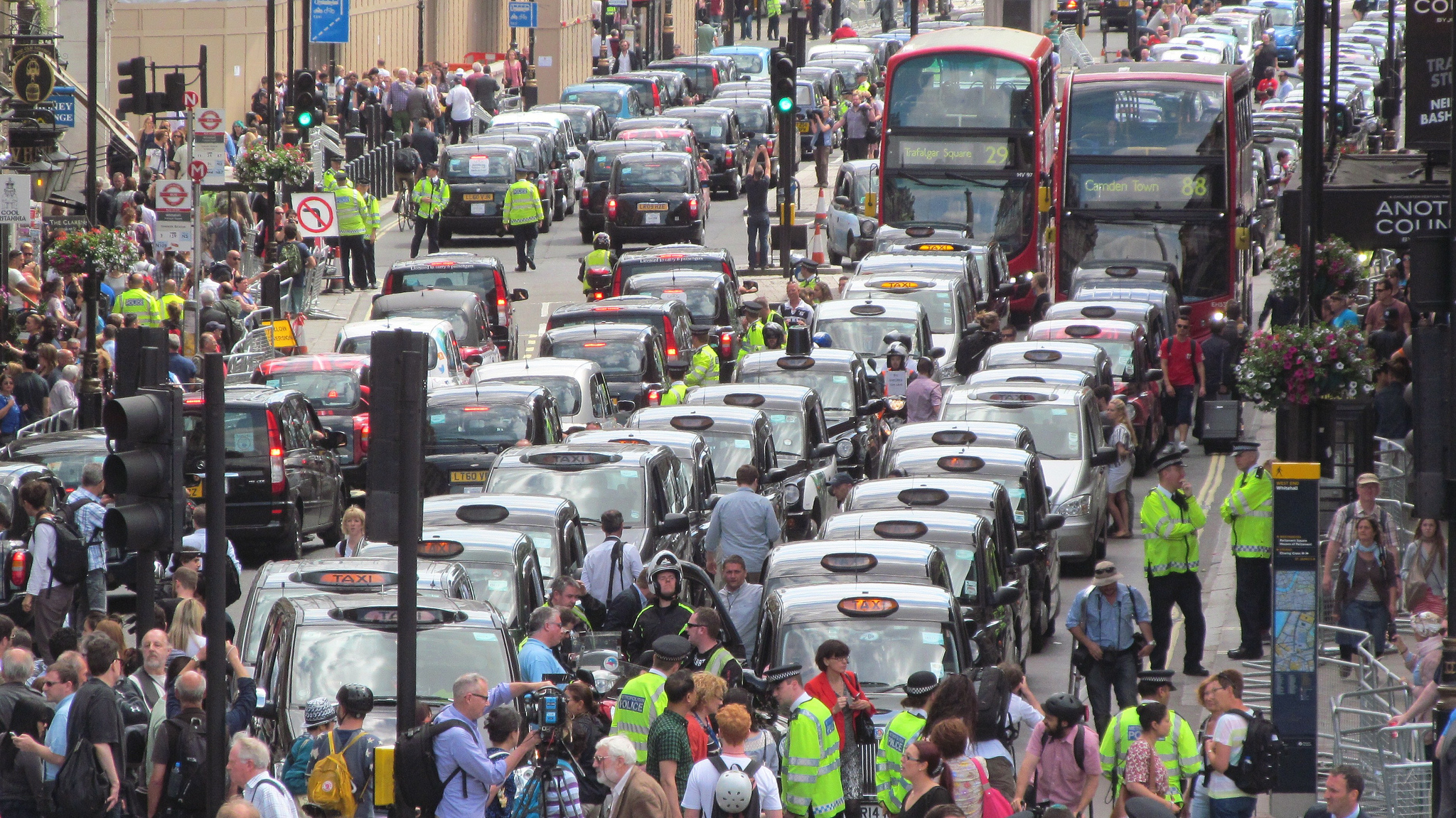 Anti-Uber protests in London.